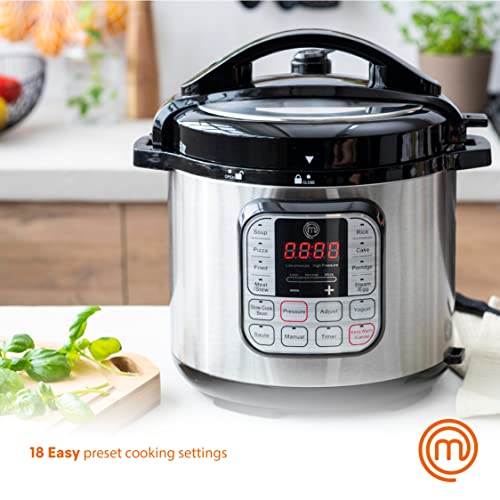MasterChef Electric Pressure Cooker 6 Qt 10 in 1 Multicooker T6531