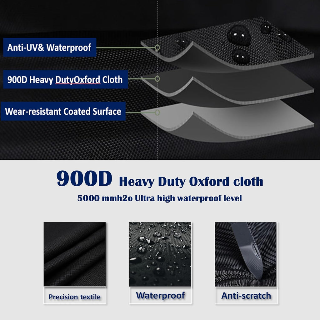 Santiano Water Softener Cover 900D Oxford, Transparent Window, 64x40x16 Inches, Black C446