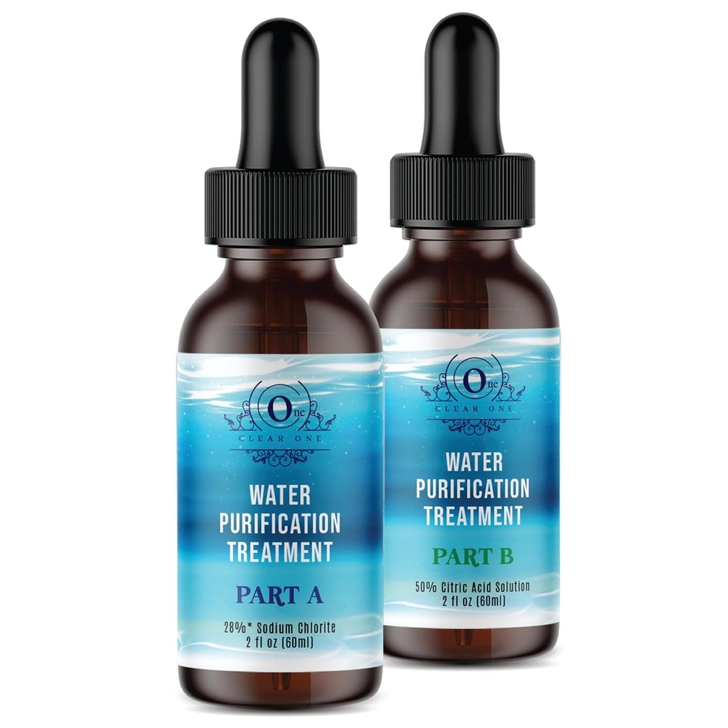Chlorine Dioxide Kit 2 Part Liquid Classic 1:1 Set Citric Acid 50% : Sodium Solution (4oz kit)