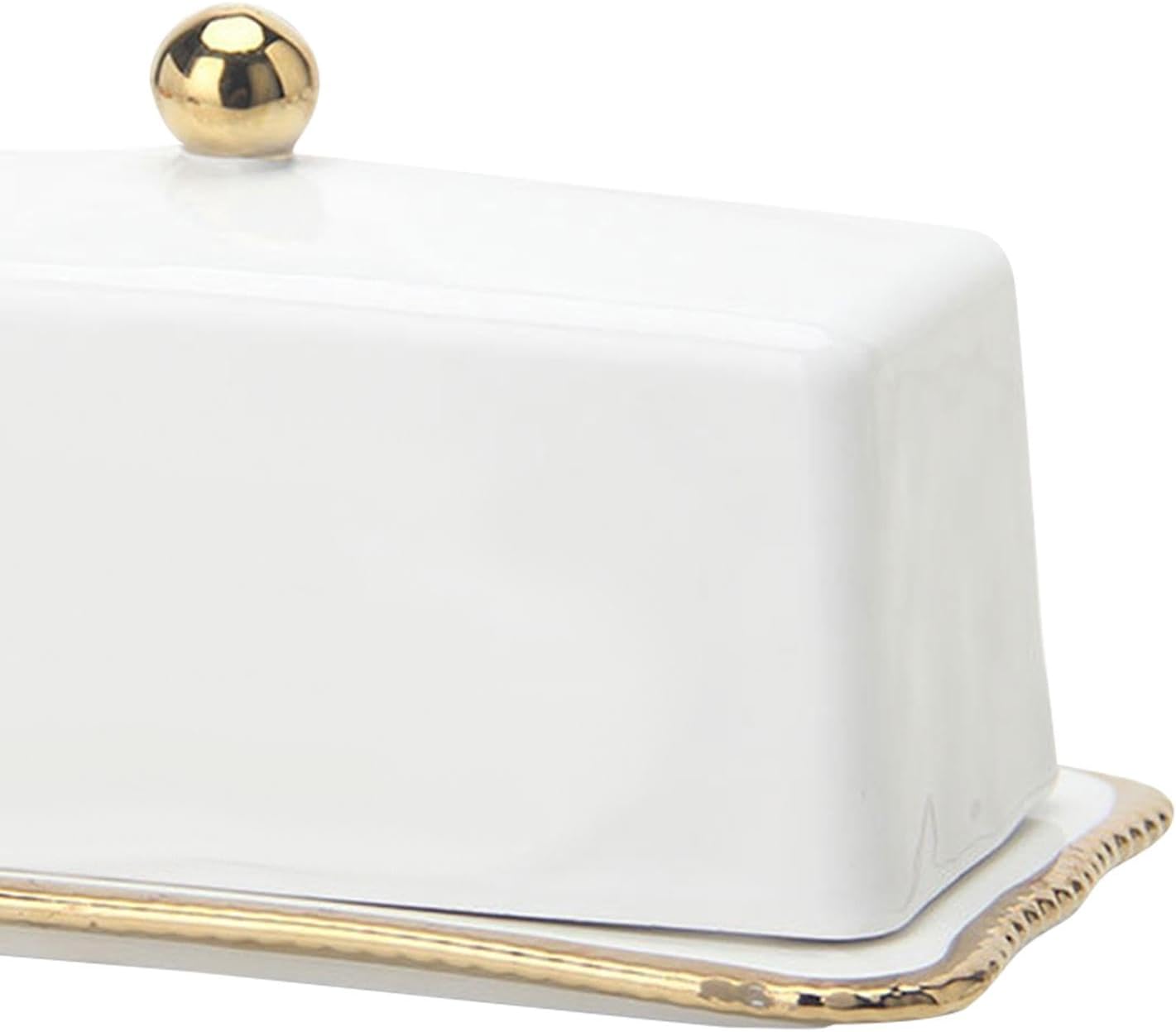 Ceramic Butter Dish with Lid for Cheese, Cake Shop & Home U654759