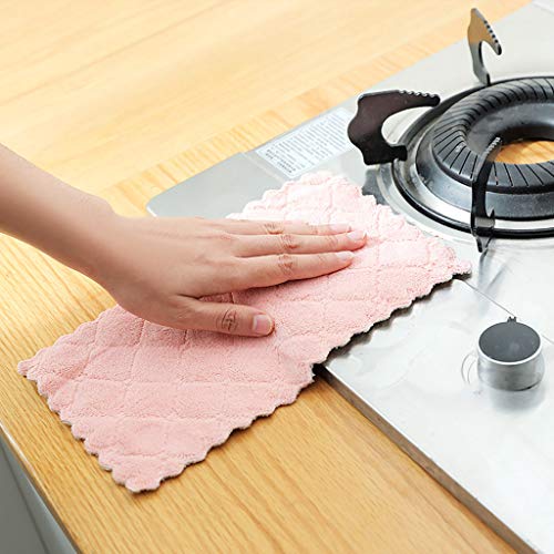 kimteny 12 Pack Kitchen Cloth Dish Towels, Absorbent Coral Velvet, Washable A1595
