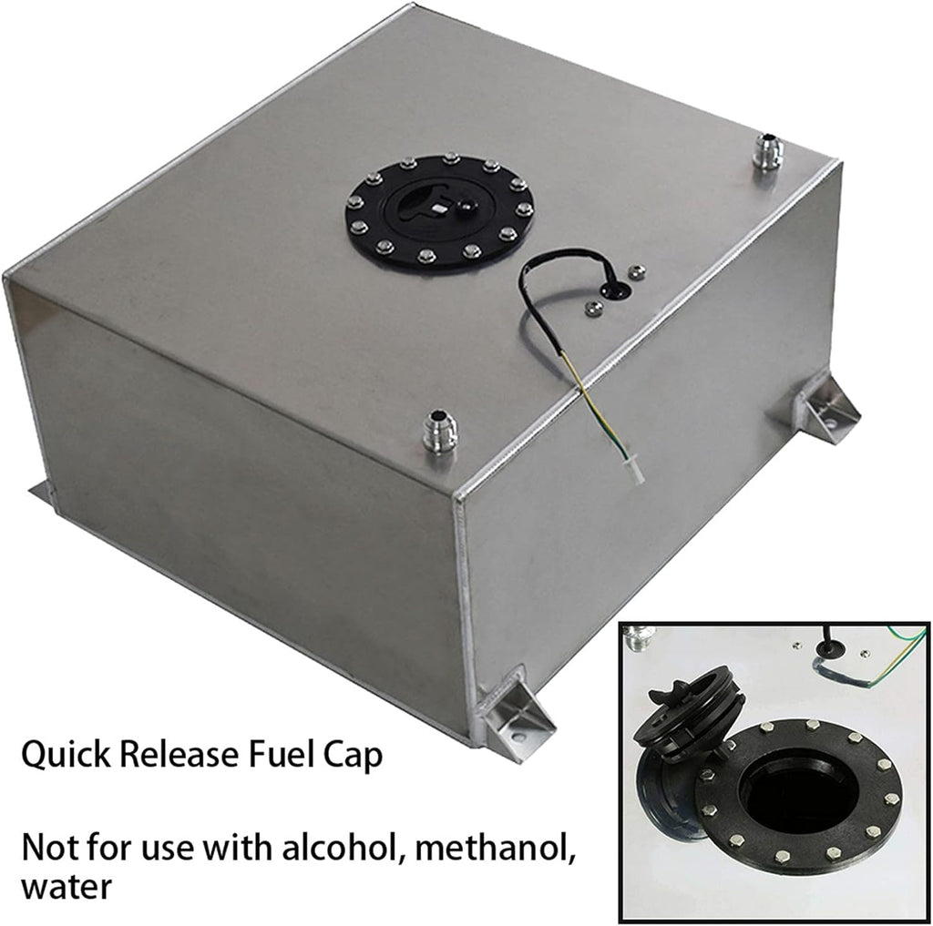 Polished Aluminum 15 Gallon Fuel Cell Tank with Level Sender G8776