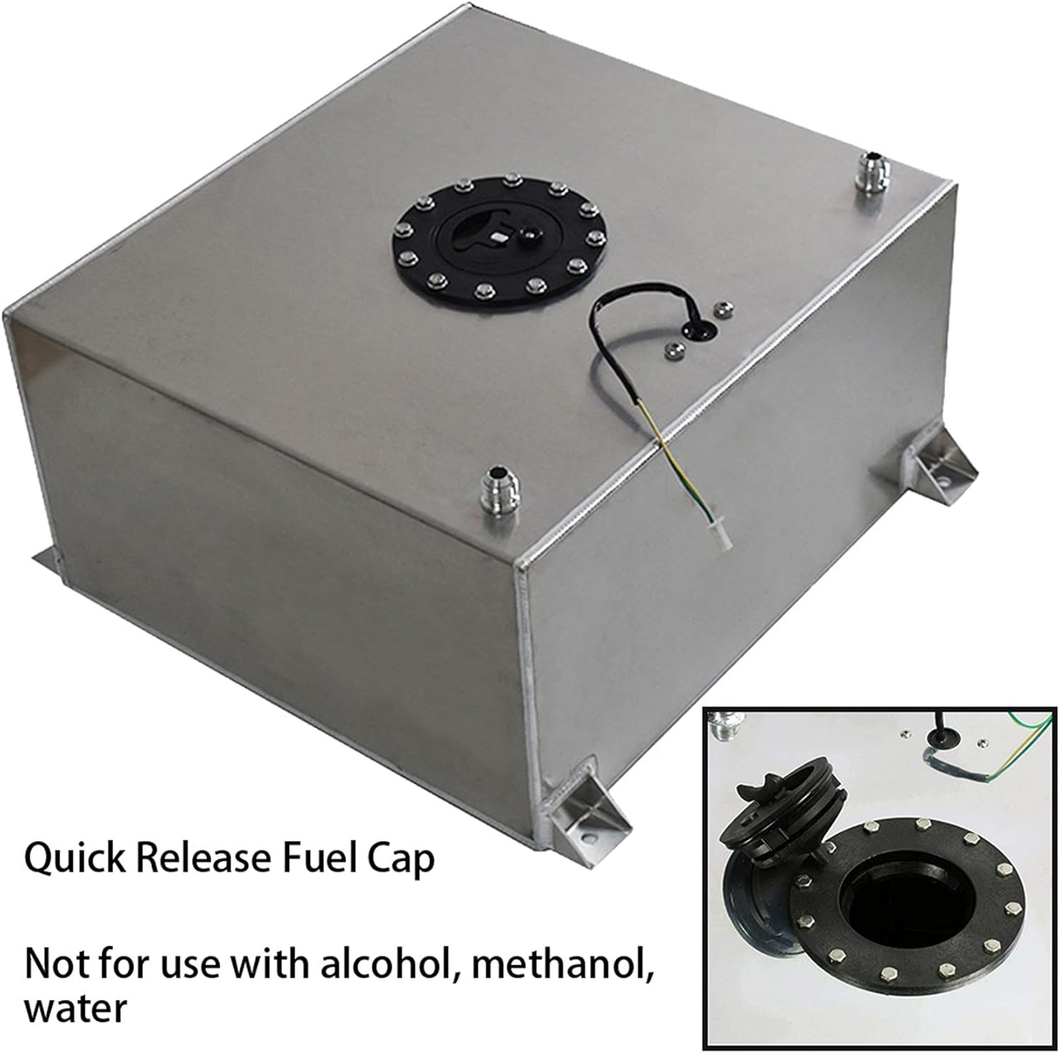 Polished Aluminum 15 Gallon Fuel Cell Tank with Level Sender G8776