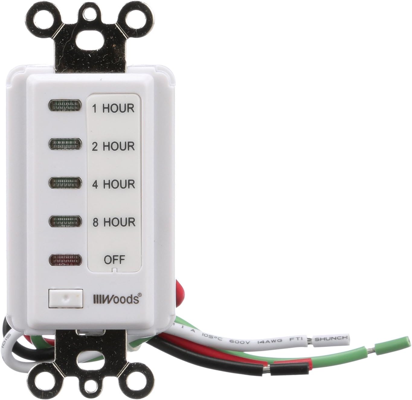 Woods 59013 in-Wall Timer, 120V, 15A, White W66114
