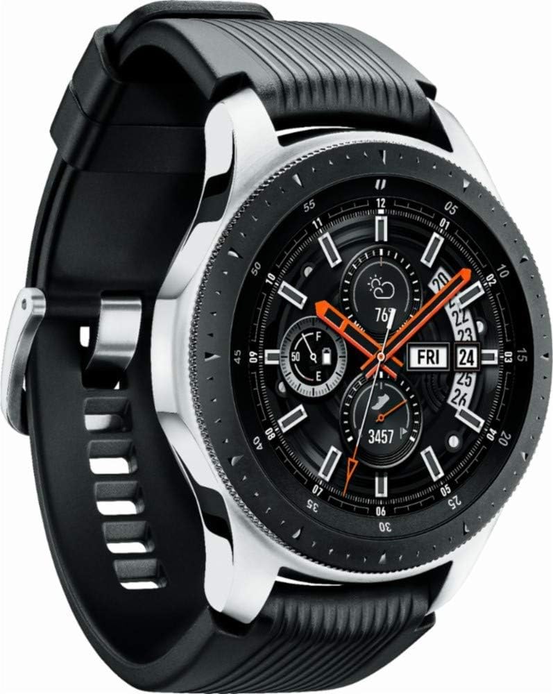 SAMSUNG Galaxy Watch Smartwatch 46mm Stainless Steel LTE (Renewed) N498357