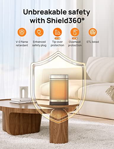 Dreo 1500W Space Heater, 70° Oscillating Portable Heater for Indoor Use C492