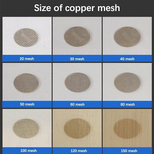MekUk Copper Metal Mesh Screen for Filtration and DIY Projects J7221