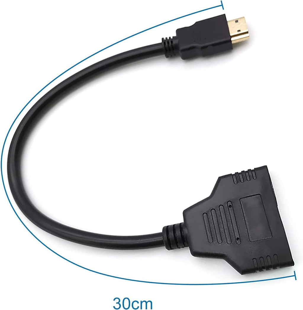 HDMI Splitter 1 in 2 Out Male to Dual Female 1080P 30cm R25327
