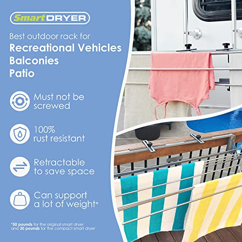 Smartdryer Retractable Clothes Drying Rack for Indoor/Outdoor Use W94920