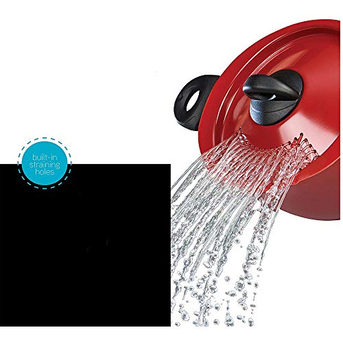 Bialetti Oval Aluminum Pasta Pot with Strainer Lid Y2760