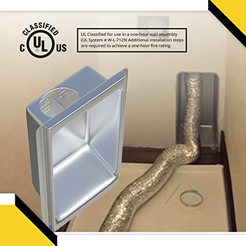 Recessed Dryer Vent Box with Gas Port for 2x6 Walls R521