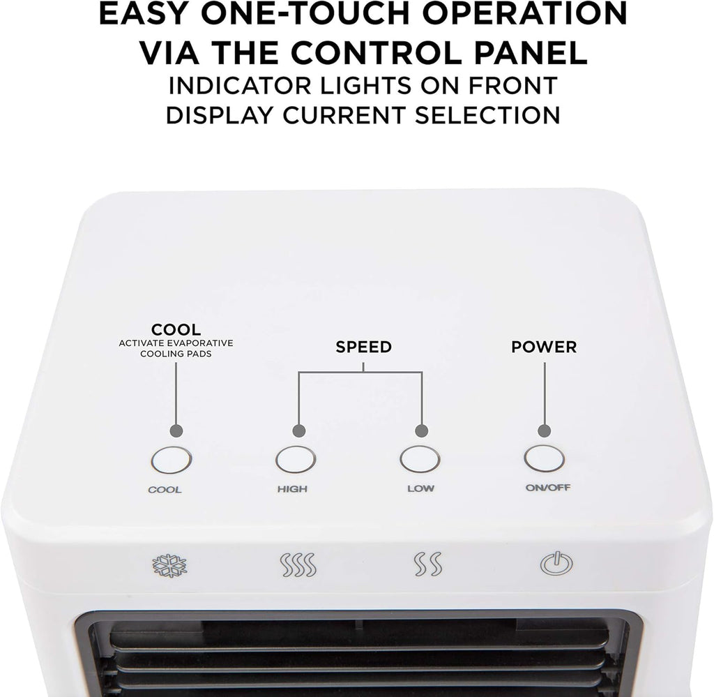 Ivation Personal Mini Air Cooler, Portable USB Desktop Evaporative Fan Humidifier I7239