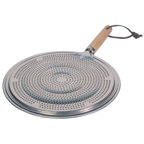 Flame Tamer SIMMER Ring Aluminum HEAT Diffuser DISTRIBUTER gas stove top stovetop with Wood Handle