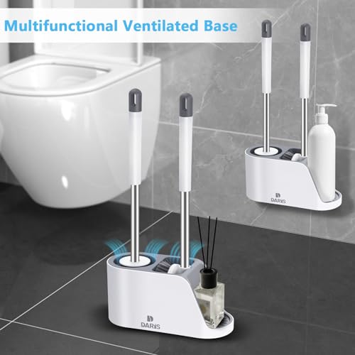 DARISHM 2-Way Toilet Brush with Ventilated Holder Y74331