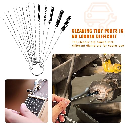 Ziciner Carburetor Cleaner Tool Kit with Nylon Brushes and Cleaning Needles for Motorcycle ATV Moped C558807