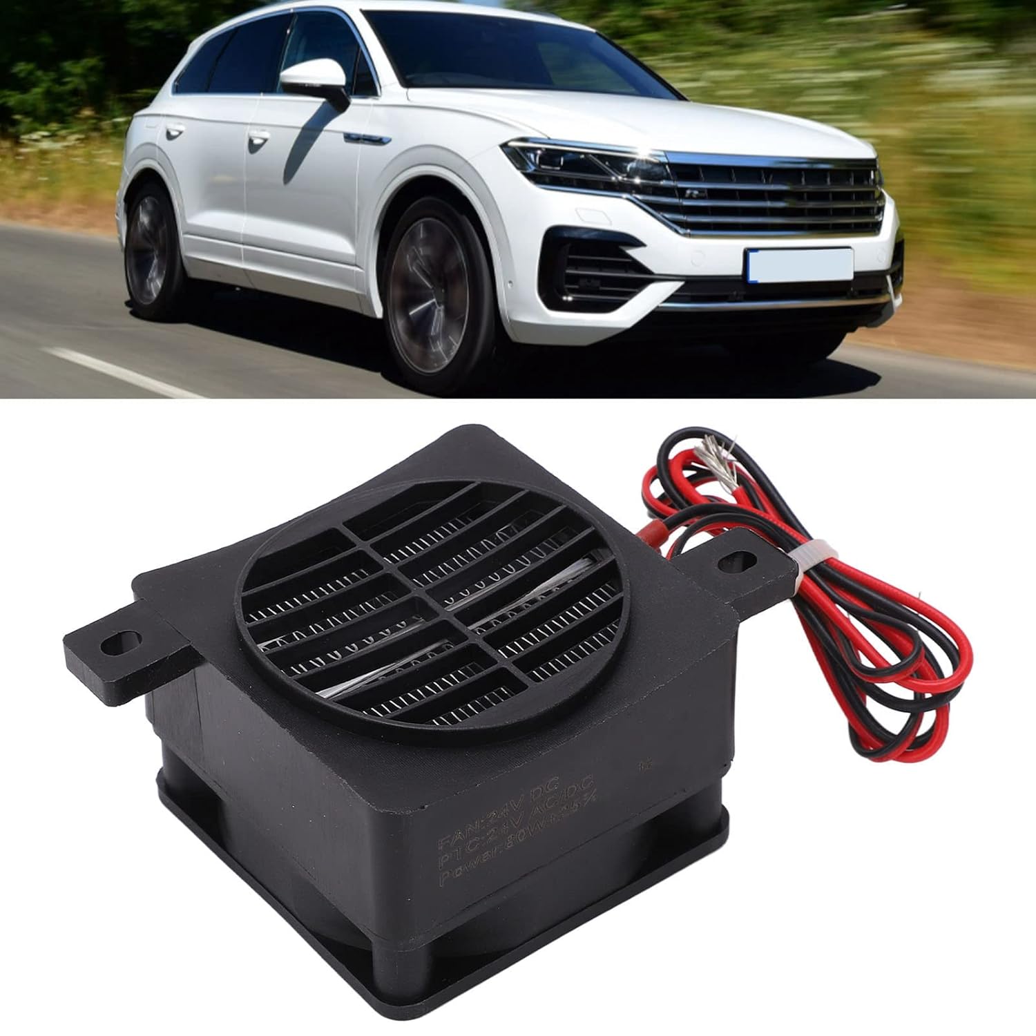 PTC Car Air Heater 80W 24V Portable Heating Fan A7776