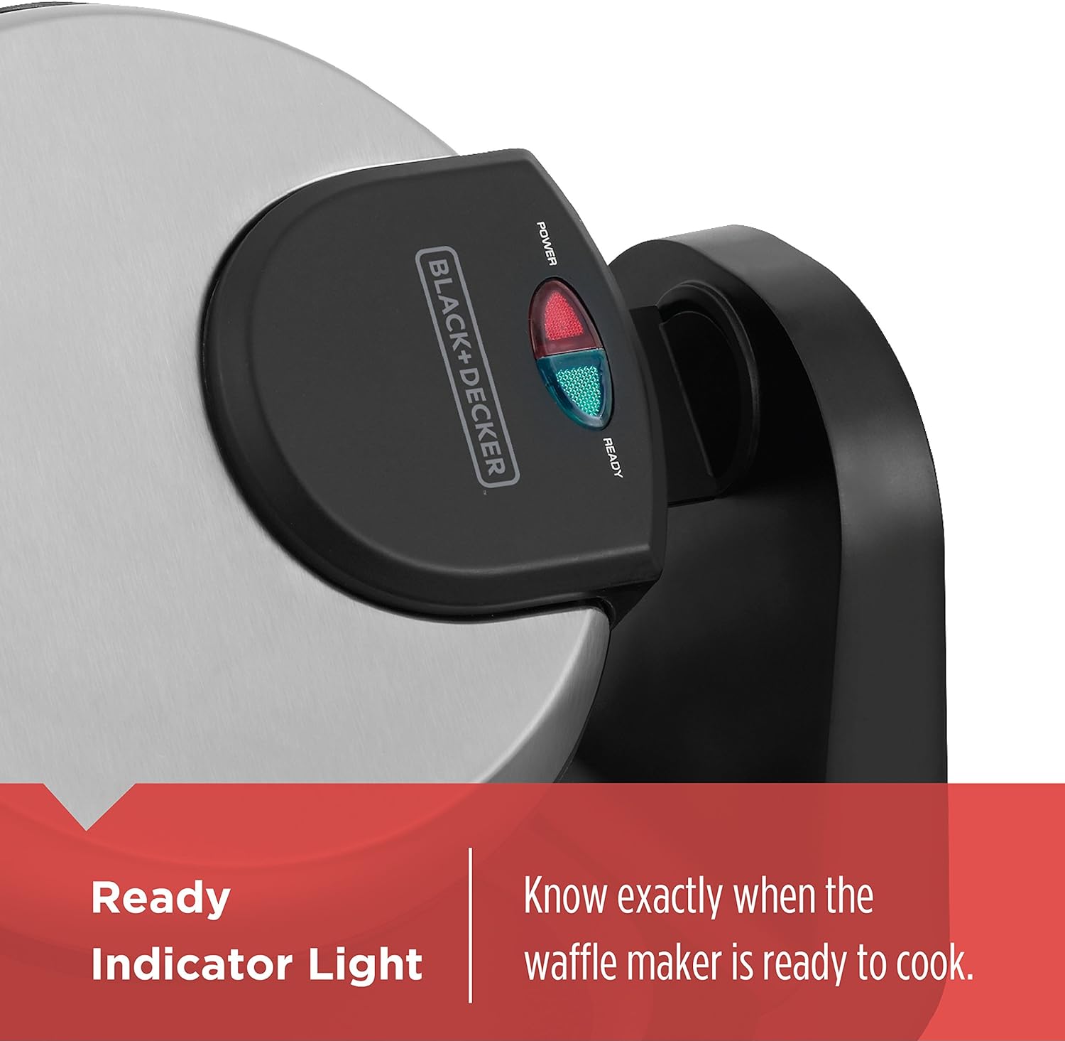 BLACK+DECKER Flip Waffle Maker, 7" Round Belgian Waffles R448