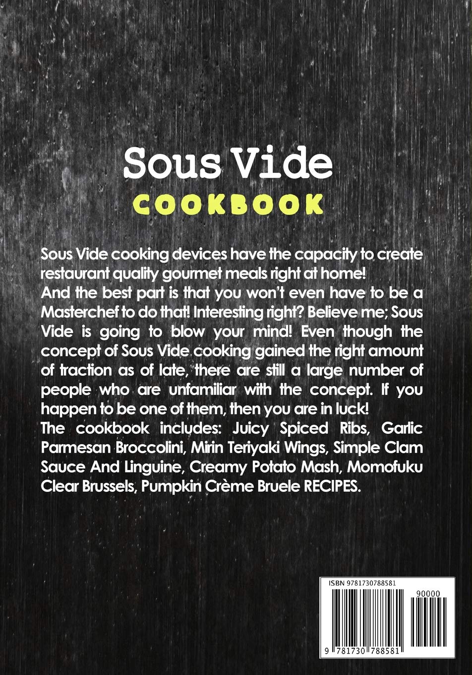 Sous Vide Cookbook: Modern and Simple Vacuum Cooking Recipes C8825