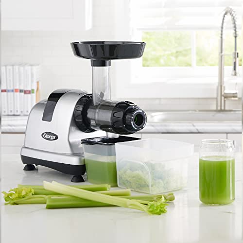 Omega MM900HDS Slow Masticating Celery Juicer, 200-Watt, Silver V5001
