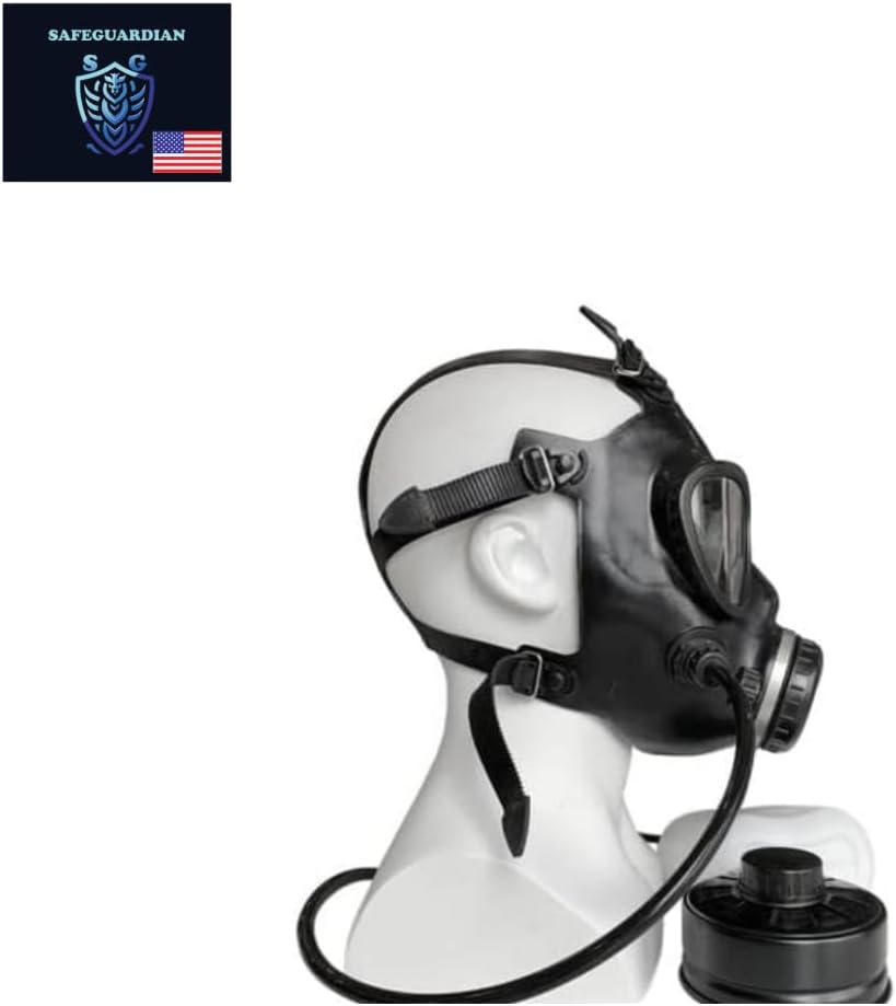 Israeli Military Grade CBRN Gas Mask Respirator for Chemical Fumes, Particulates, and Smoke L490