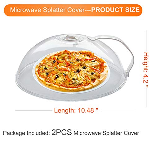 2 Pack Microwave Splatter Cover with Adjustable Steam Vents, Dishwasher Safe R4463