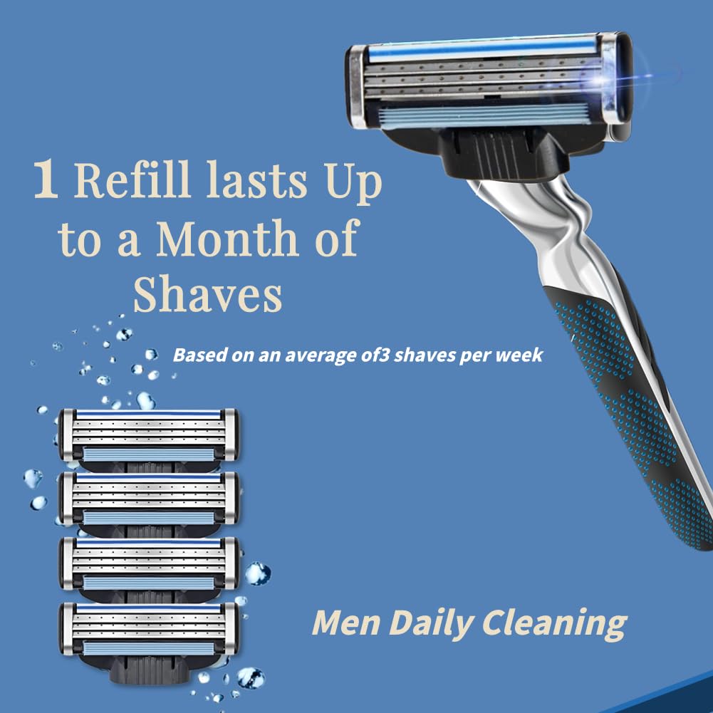 Turbo Razor Blades Refills for Men, Stainless Steel, Sensitive Skin, 36 Pack J316739