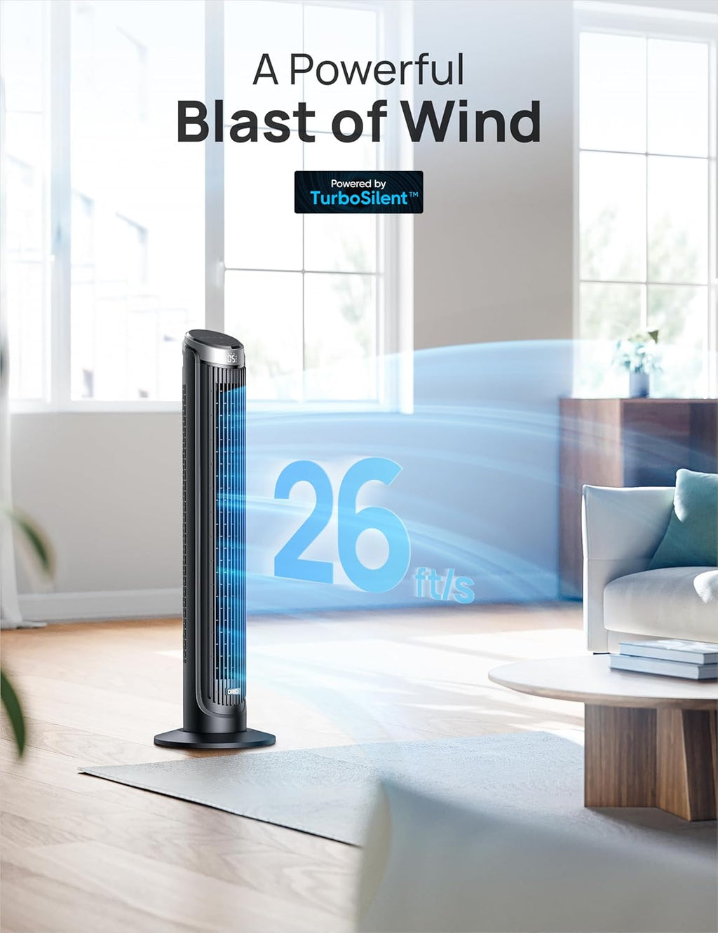 Dreo Smart Tower Fan and Air Circulator Fan Bundle with Remote Q4910