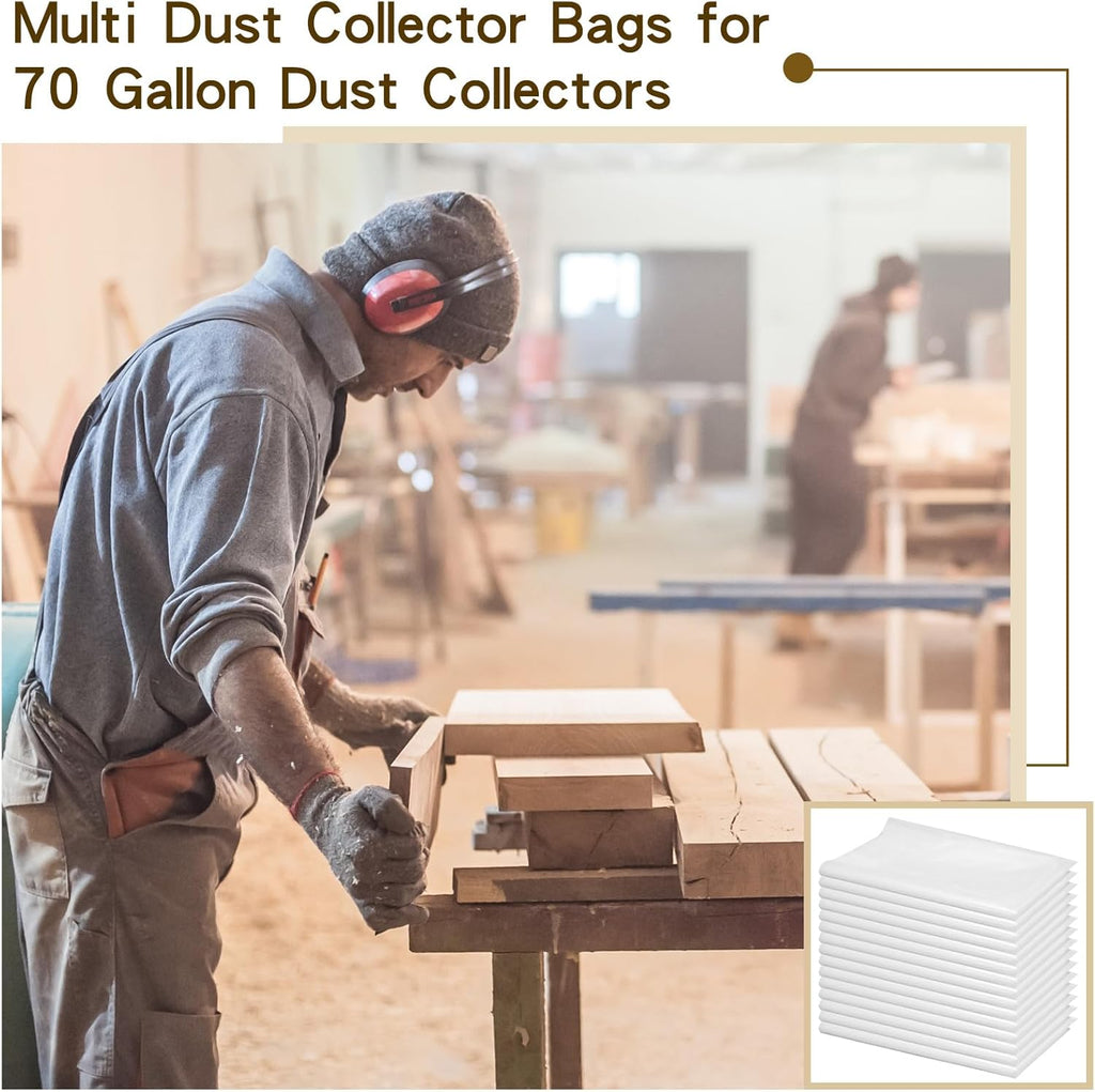 15 Pieces Dust Collector Bags 70 Gallon Replacement for Woodworking Q155