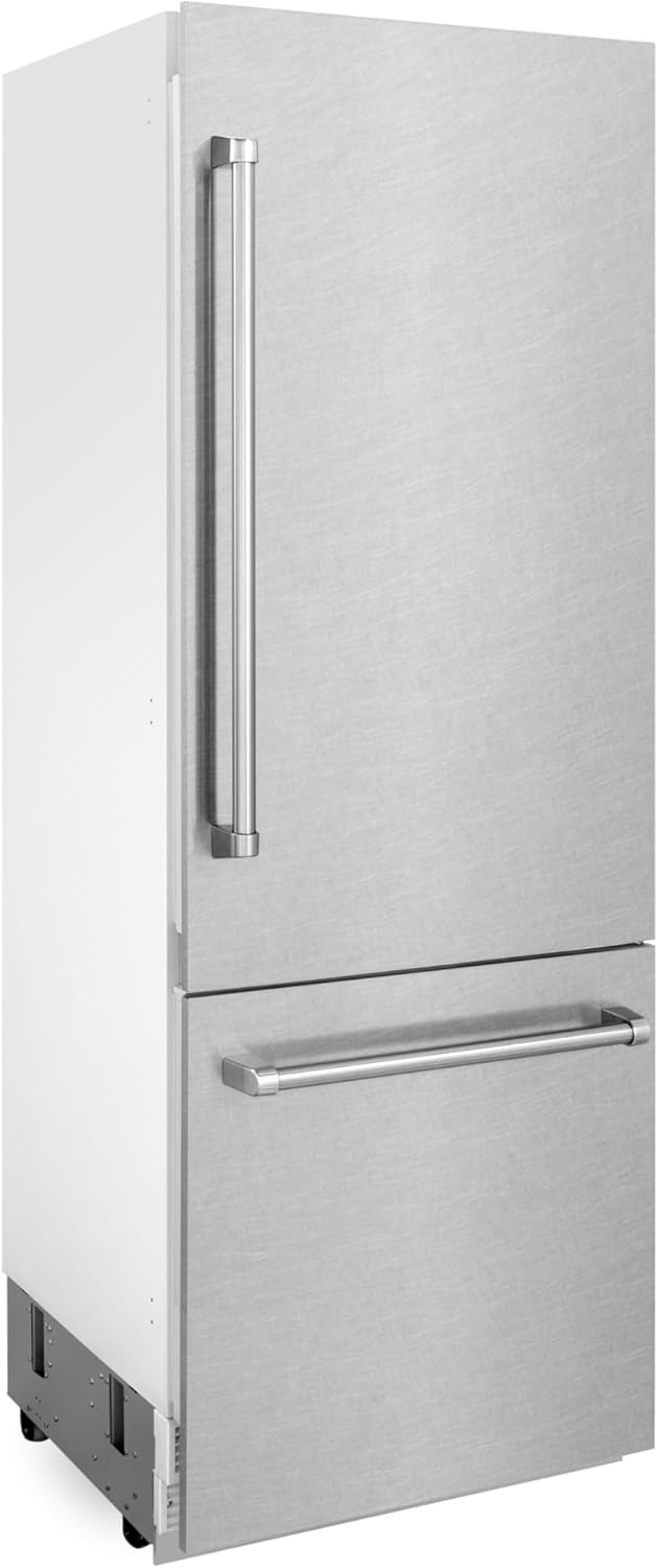 ZLINE 30" 16.1 cu. ft. Built-In Bottom Freezer Refrigerator with Water and Ice Dispenser U80494