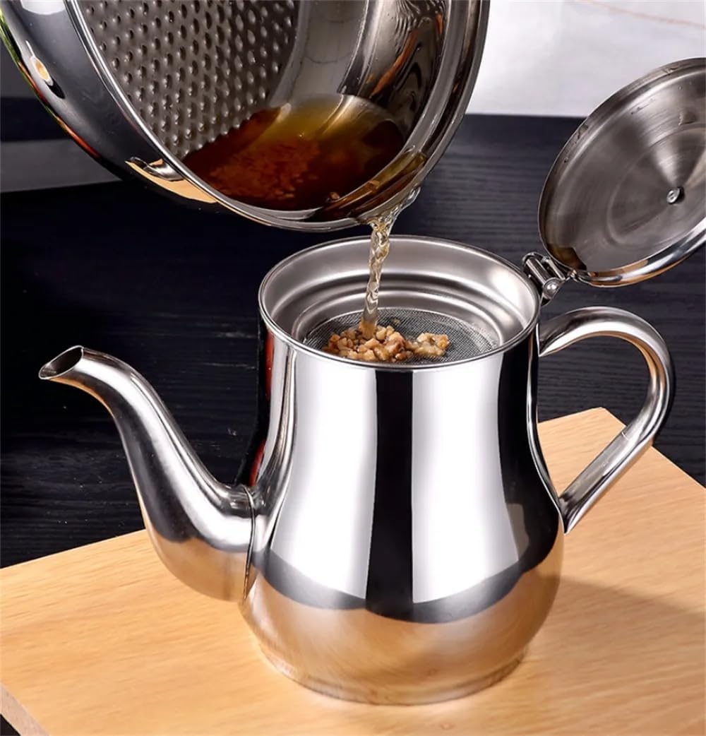 24oz 304 Stainless Steel Oil Filter Cup with Mesh Strainer S48080