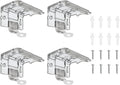 4pcs Mounting Bracket with Metal Clip, Cordless Shade Bracket, Mounting Bracket with Metal Clip for 1" (25MM) PVC Cordless Honeycomb & Pleated Shades, Cordless Honeycomb Headrail