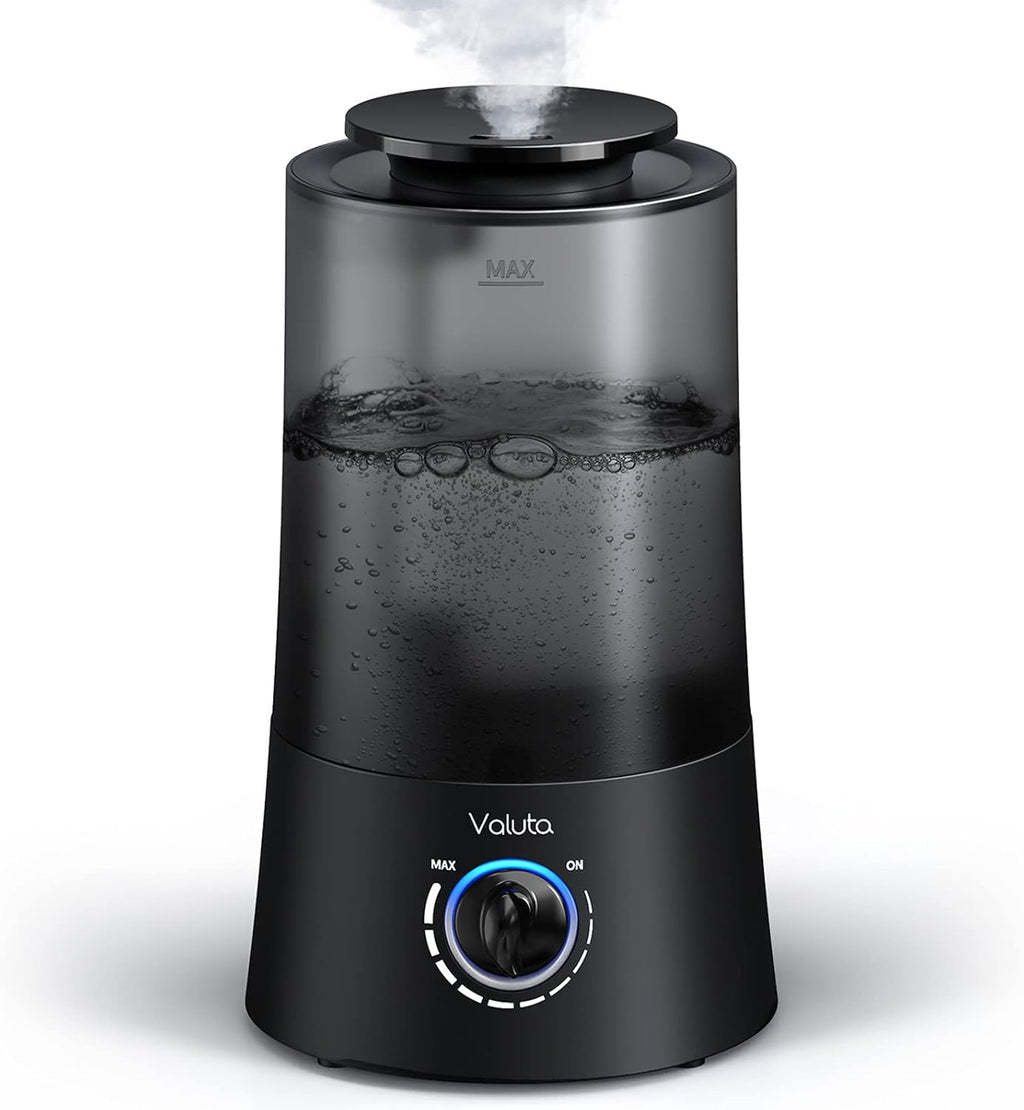Humidifiers for Bedroom - 4L Cool Mist Humidifier Top Fill Oil Diffuser Quiet Ultrasonic Humidifiers for Home Large Room, Adjustable 360° Mist Output Control, Auto Shut Off, Humidifiers for Baby