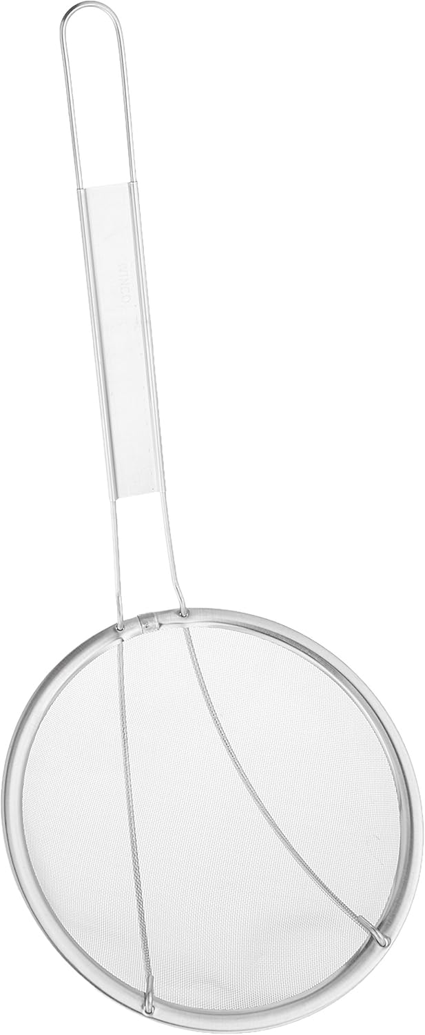 Winco Stainless Steel Strainer, 6-Inch Diameter, Fine Mesh, Medium