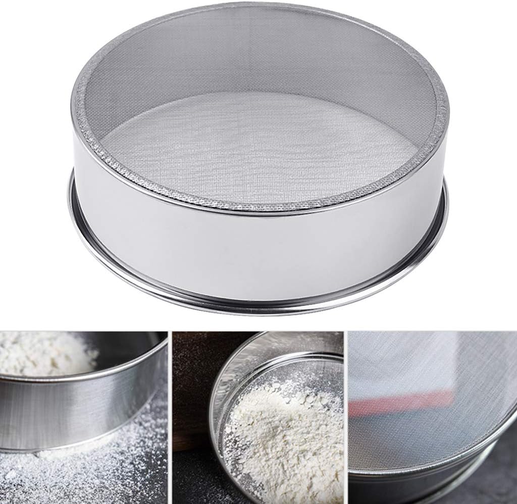 Fine Mesh Stainless Steel Flour Sifter Sieve for Baking D5415