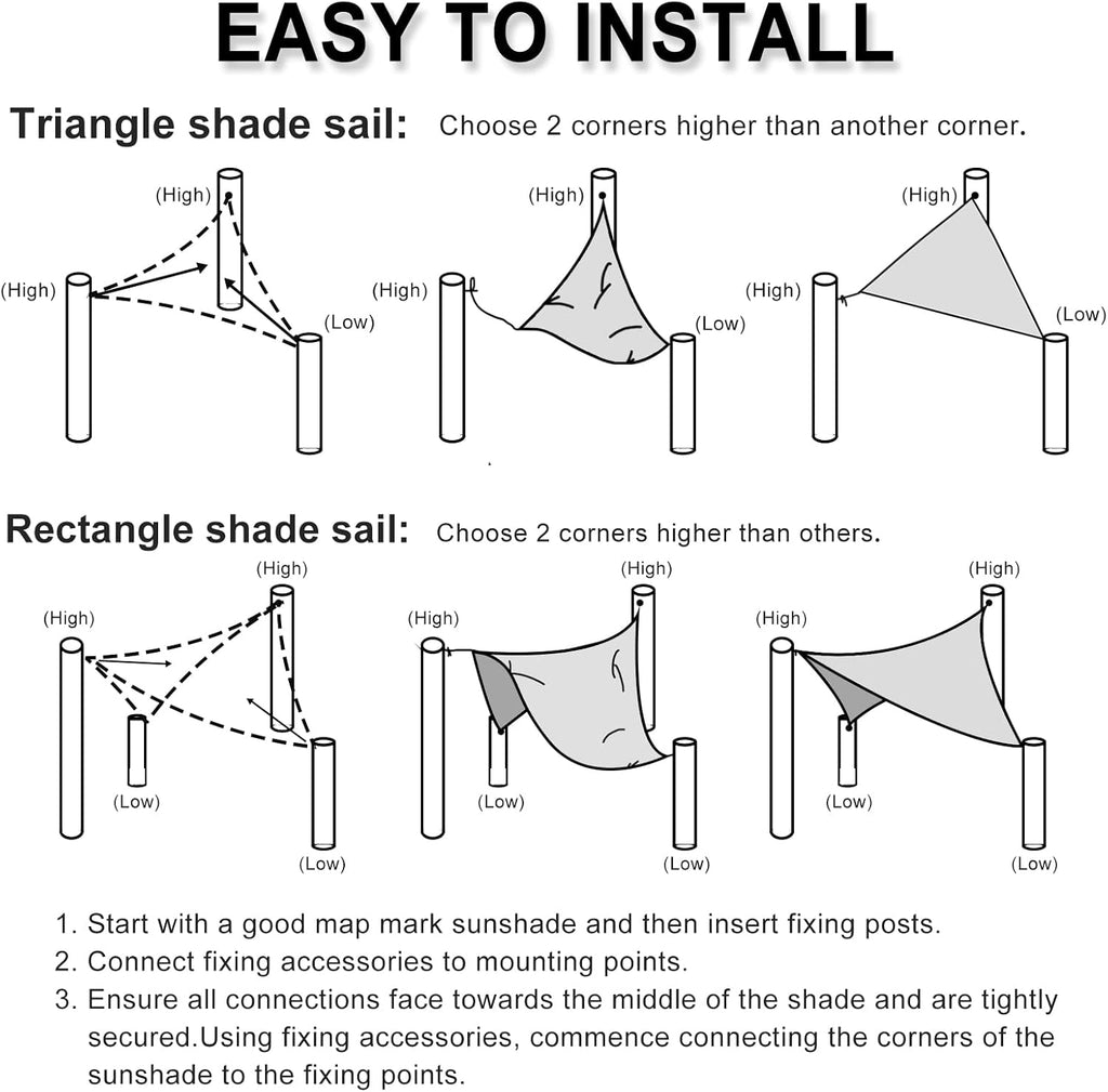OutdoorLines Rectangle Sun Shade Sail 5 x 8 ft Sand O868