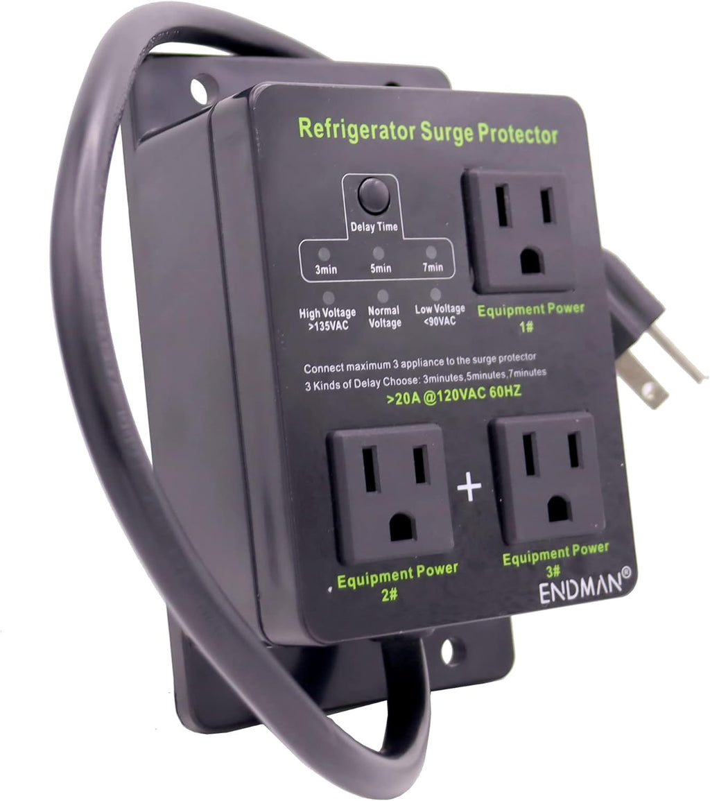 Refrigerator Surge Protector with Time Delay for Home Appliances J4545