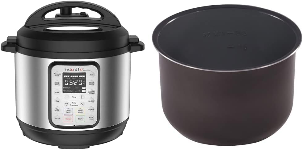 Instant Pot Duo Plus 9-in-1 Electric Pressure Cooker + Ceramic Inner Cooking Pot, 8 Quart