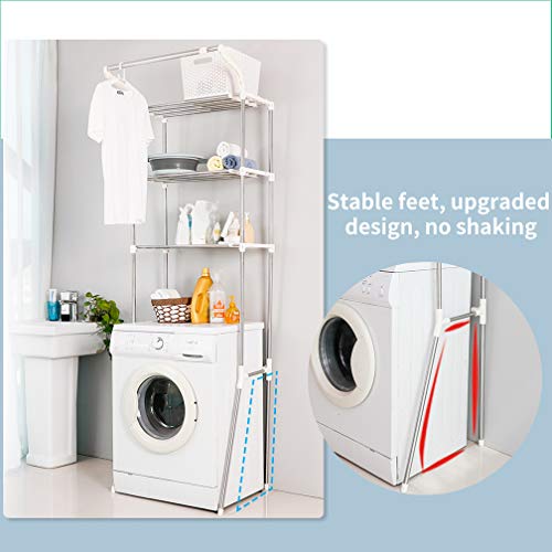 Hershii 3-Tier Over The Toilet Storage Rack with Hanging Rod I552