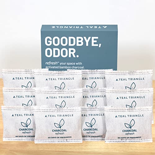 Bamboo Charcoal Refresh Bags, 60 Days Odor Control Air Purifying Packets, Natural Scent Free