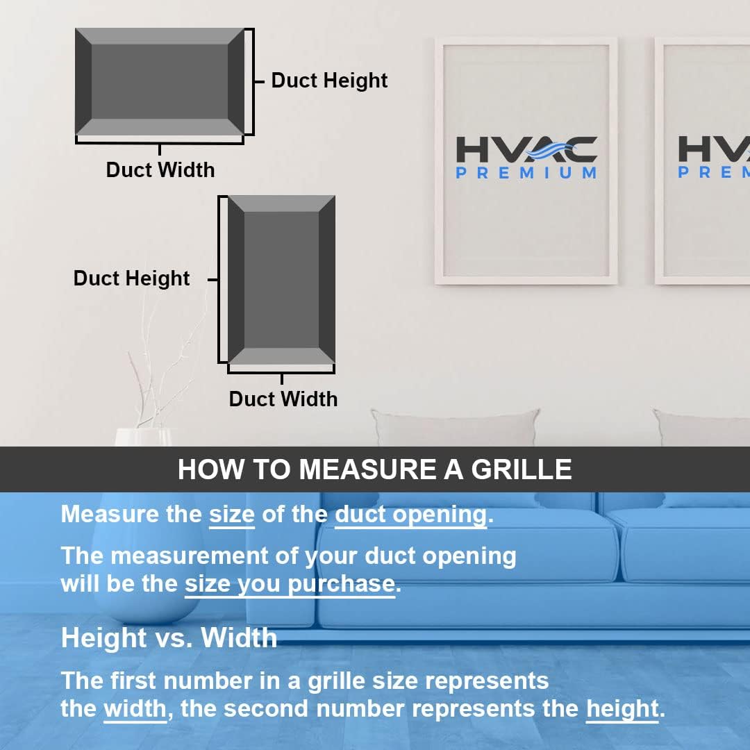 Steel Return Grilles HVAC Duct Cover 30"W x 10"H White W432721