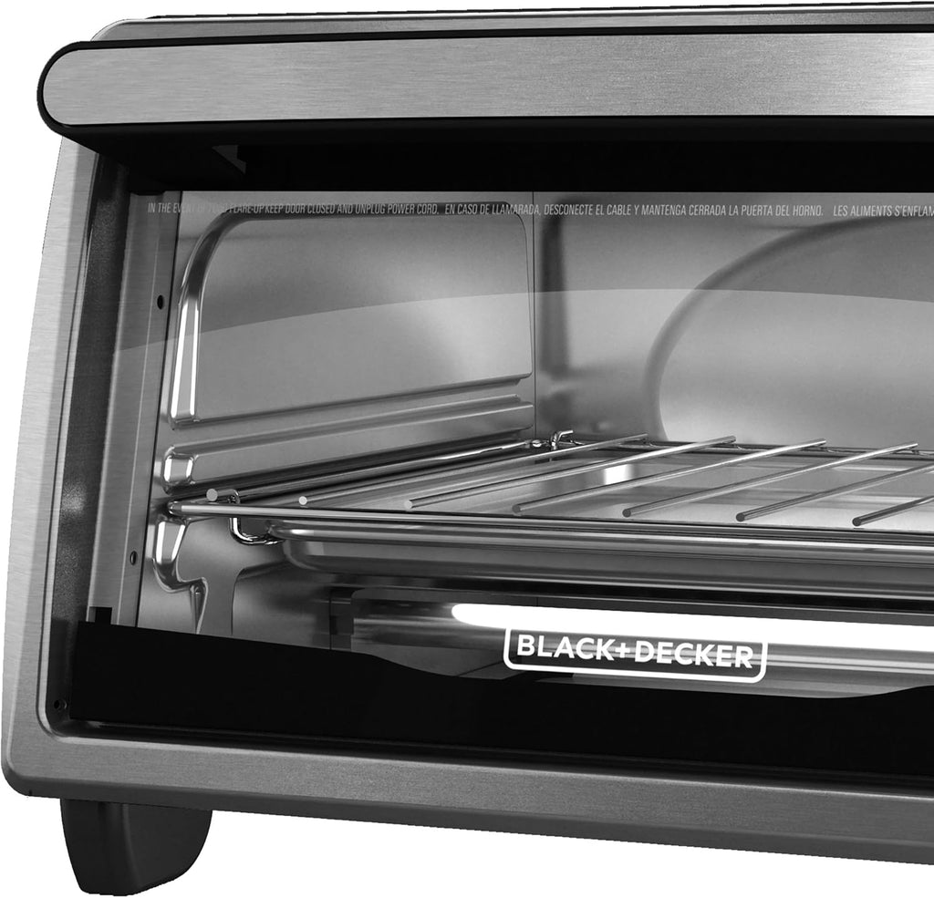 Black+Decker TO1303SB 4-Slice Toaster Oven, Stainless Steel R14674