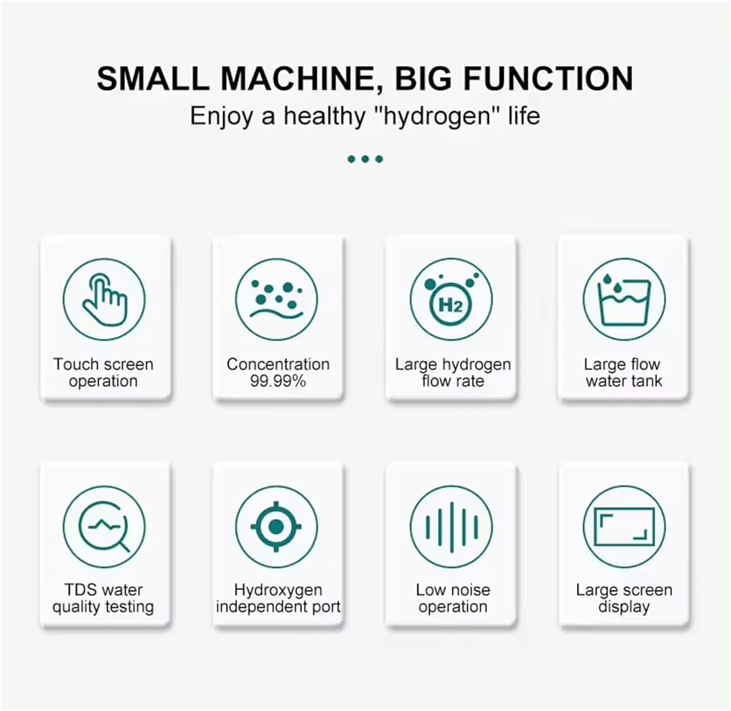 Hydrogen Inhalation Machine with SPE/PEM Tech, 3 Outlet, 99.99% Purity F207073