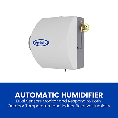 AprilAire 400 Whole-House Humidifier, Automatic Water Saver, White T441829