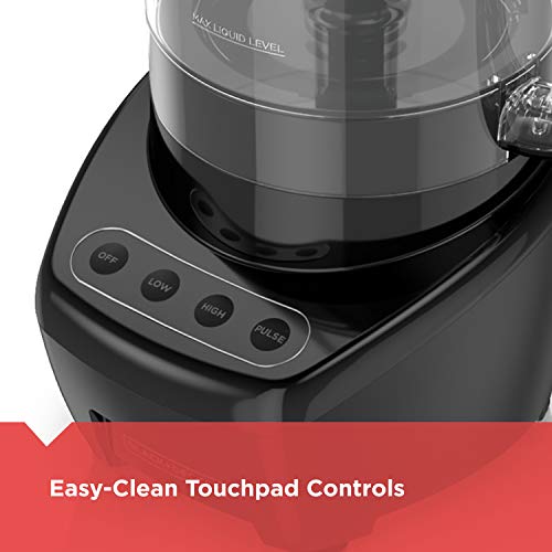 BLACK+DECKER 8-Cup Food Processor, Dishwasher Safe, Black H2519