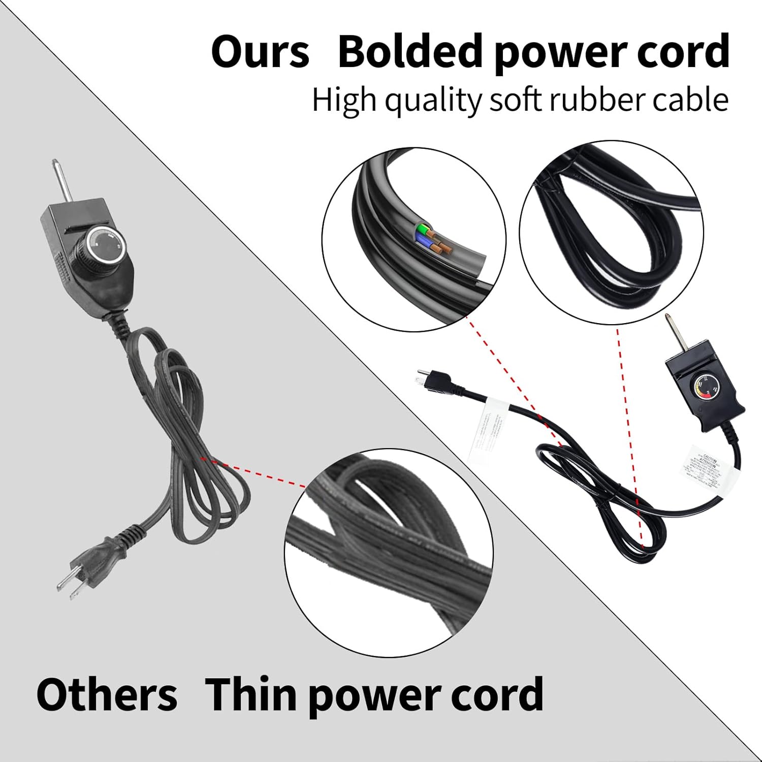 Masterbuilt 1500 Watt Electric Smoker Heating Element Replacement with Thermostat Cord I63718