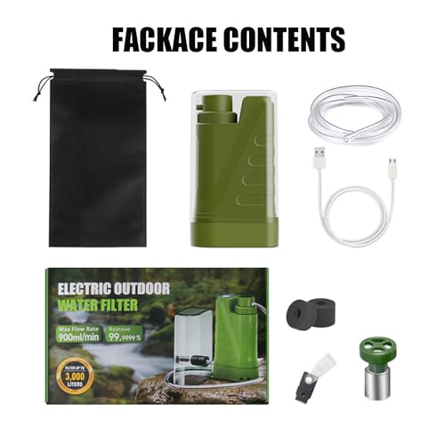 Electric Portable Water Filter for Hiking and Survival C7713