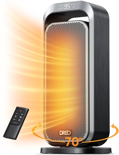 Dreo 1500W Space Heater, 70° Oscillating Portable Heater for Indoor Use C492