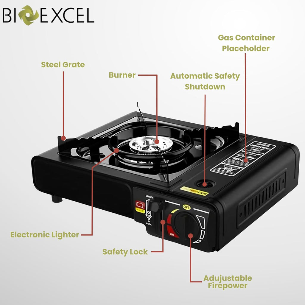 Portable Camping Stove 10,000 BTU Dual Fuel Butane and Propane H6351