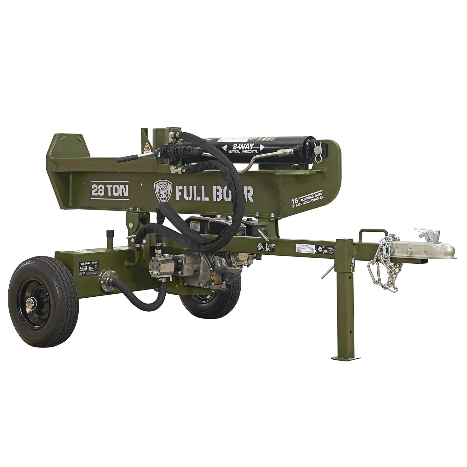 28 Ton Log Splitter with Full Boar Engine 212cc Z653
