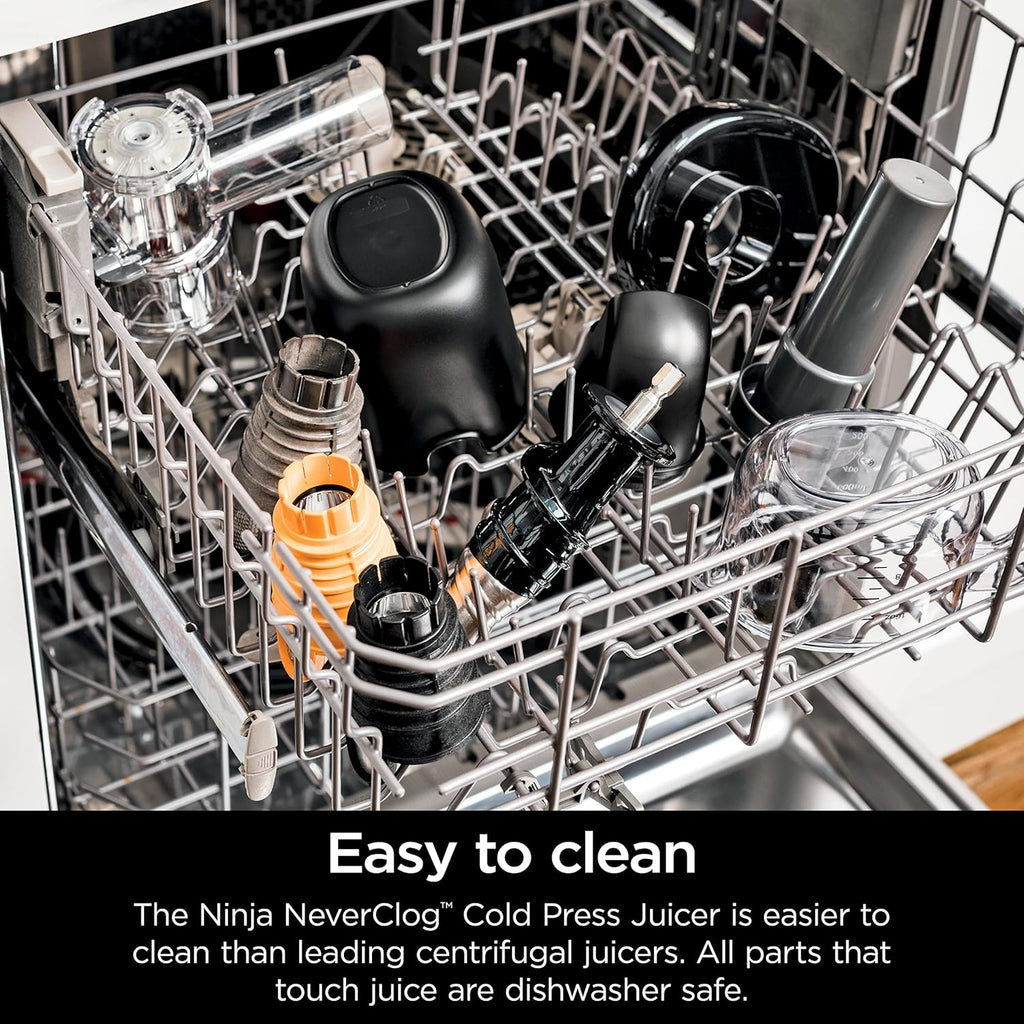Ninja JC151 NeverClog Cold Press Juicer, Total Pulp Control, Dishwasher Safe X162